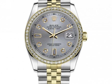 [CUSTOMIAZBLE] LADIES ROLEX 31MM TWO-TONE PRE-OWNED DIAMOND BEZEL 2CT Discount