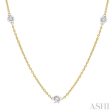 1 2 Ctw Round Cut Diamond Fashion Necklace in 14K Yellow and White Gold Online Hot Sale