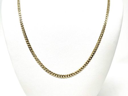 14K 2mm Semi-Solid Curb Chain Fashion