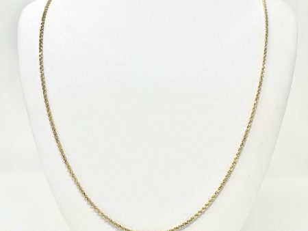 10K 4mm Semi-Solid Diamond Cut Rope Chain Hot on Sale