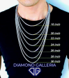 14K 8mm Semi-Solid Diamond Rope Chain Sale