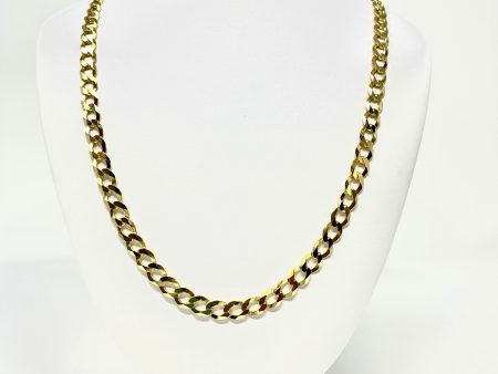 14K 10.5mm Semi-Solid Curb Chain Online Hot Sale