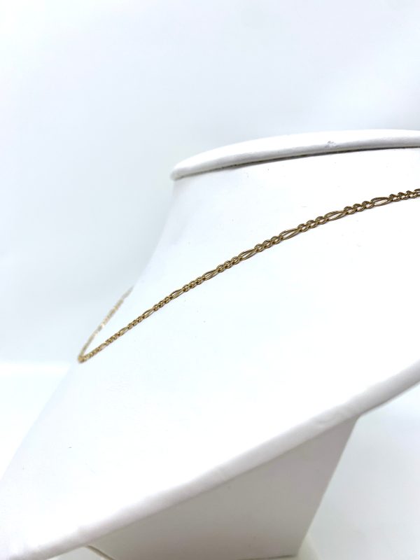 14K 3mm Solid Figaro Chain Online Hot Sale