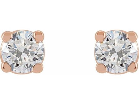 14K Rose 1 6 CTW Lab-Grown Diamond Earrings Online Sale