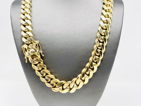 14K 13mm Solid Miami Cuban Chain For Discount