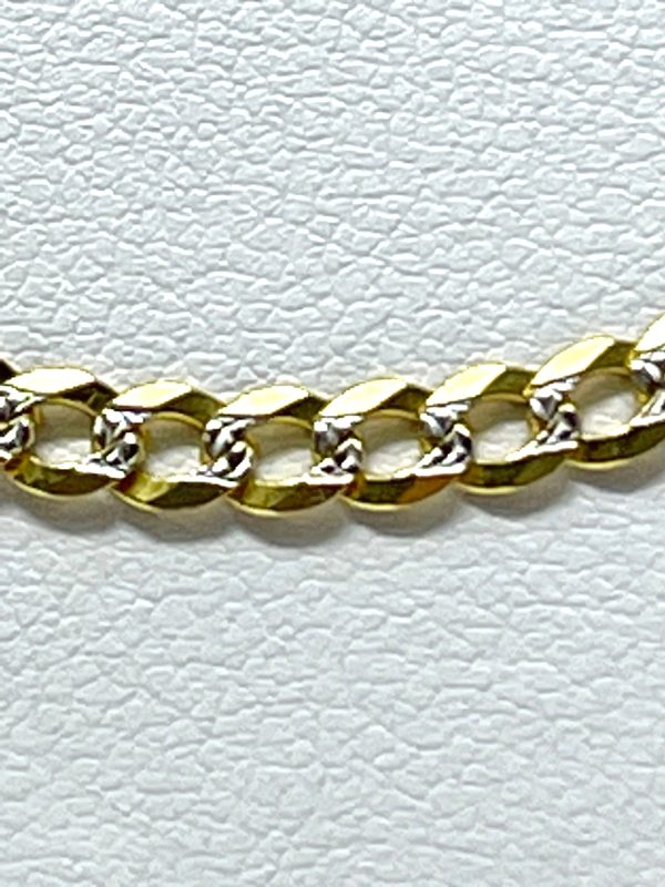 10K 5.5mm Diamond Cut Solid Curb Chain on Sale