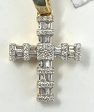 10K 0.25CT Yellow Gold Box Cross Pendant Charm Supply