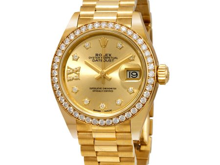 [CUSTOMIAZBLE] LADIES ROLEX PRESIDIENTIAL 26MM 1CT DIAMOND BEZEL PRE-OWNED Online Hot Sale