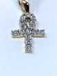 10K 0.40CT Yellow Gold Cross Pendant Charm Online Sale