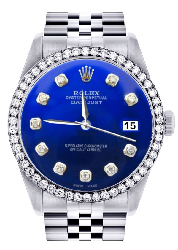 [Customizable] Pre-Owned Rolex Datejust 36mm Stainless Steel Diamond Bezel 4 Carat Cheap