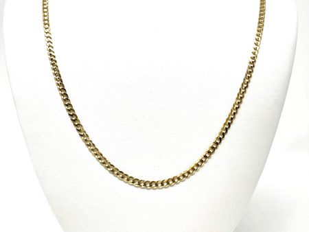 14K 2.5mm Semi-Solid Curb Chain Hot on Sale