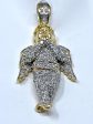 10K 0.15CT Yellow Gold Angel Pendant Charm Cheap