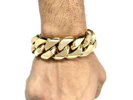 14K 26mm Solid Miami Cuban Bracelet For Discount