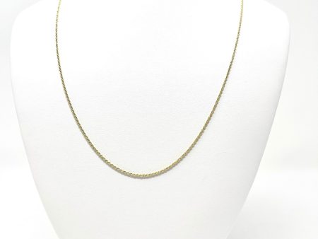 14K 2mm Semi-Solid Diamond Cut Rope Chain For Sale