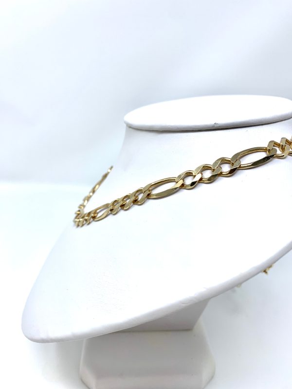 10K 10.5mm Semi-Solid Figaro Chain Hot on Sale