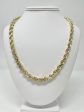 14K 10mm Solid Diamond Cut Rope Chain Discount