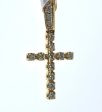 10K 0.25CT Yellow Gold Cross Pendant Charm Online now