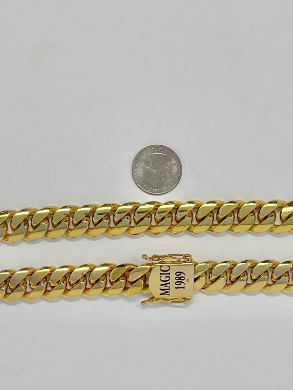 10K 13mm Solid Miami Cuban Chain Discount