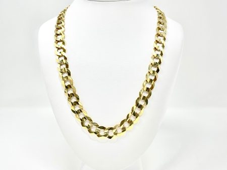 10K 13mm Solid Curb Chain Fashion