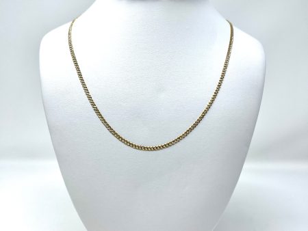 10K 3mm Diamond Cut Solid Curb Chain Fashion