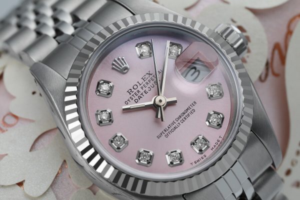 [CUSTOMIAZBLE] LADIES ROLEX 26MM STAINLESS STEEL PRE-OWNED ICED OUT Supply