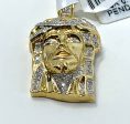 10K 0.19CT Yellow Gold Jesus Pendant Charm Online Sale