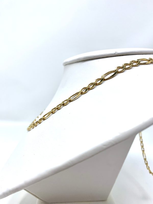 14K 6.5mm Semi-Solid Figaro Chain Online