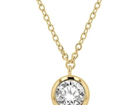 1 2 ctw Round Cut Diamond Necklace in 14K Yellow Gold Fashion