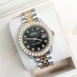 [CUSTOMIAZBLE] LADIES ROLEX 31MM TWO-TONE PRE-OWNED 4CT DIAMOND BEZEL For Sale