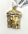 10K 0.19CT Yellow Gold Jesus Pendant Charm Online Sale