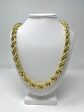 10K 10mm Semi-Solid Diamond Cut Gold Rope Chain Discount