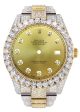 [Customizable] Pre-Owned Iced Out Rolex Datejust 41mm Two Tone 11 Carat Fashion