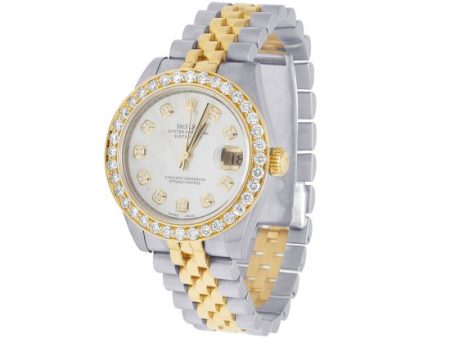 [CUSTOMIAZBLE] LADIES ROLEX 26MM TWO-TONE PRE-OWNED DIAMOND BEZEL 2CT Online