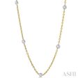 1 1 2 Ctw Round Cut Diamond Fashion Necklace in 14K Yellow and White Gold Sale