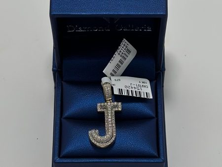 10K Gold with 1.2CT Diamond Initial Pendent Online Sale