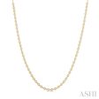 1 1 4 ctw Bezel Set Round Cut Diamond Tennis Necklace in 14K Yellow Gold on Sale