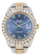 [Customizable] Pre-Owned Iced Out Rolex Datejust 41mm Two Tone 11 Carat Fashion