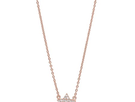 Rose Gold Finish Sterling Silver Micropave Star Necklace with Simulated Diamonds on 16 -18  Adjustable Chain Online Hot Sale