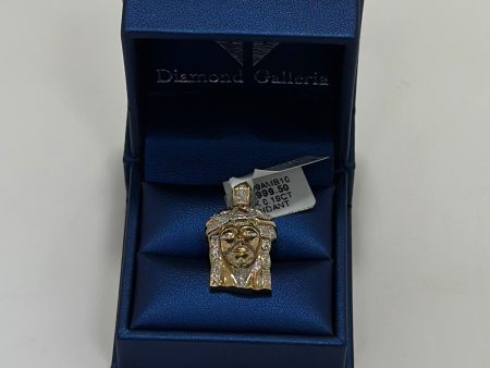 10k Gold and 0.19CT diamond Jesus face pendent Supply