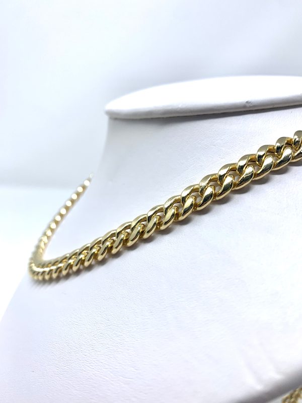 14K 6mm Semi-Solid Miami Cuban Chain For Cheap