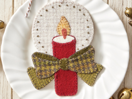 Red Holiday Candle Ornament Pattern Cheap