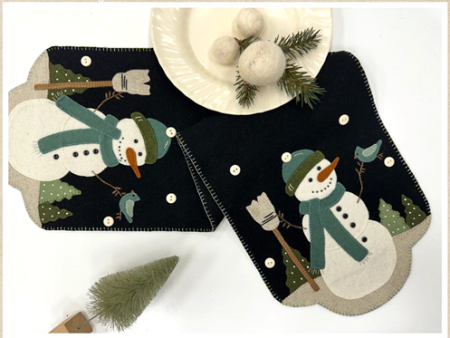 Snowman & Bluebirds Runner Pattern Sale